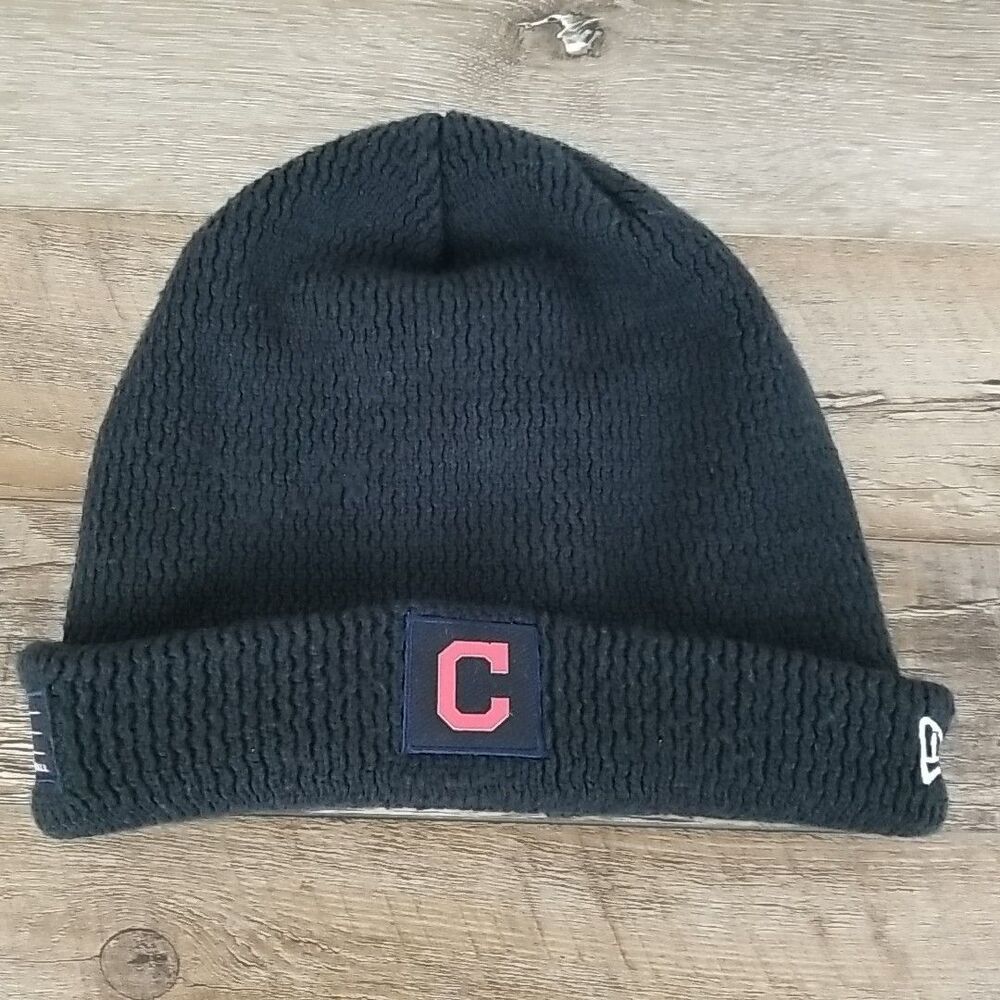 Authentic New Era Cleveland Indians 2018-19 Sport Knit Cold Winter Beanie Youth